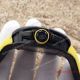 2017 Fake Richard Mille RM011 Chronograph Watch Black Case Yellow Inner rubber Watch (7)_th.jpg